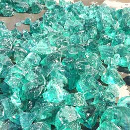 Light blue glass rocks