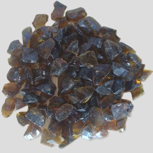 Amber glass rocks