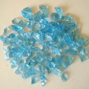 Sky blue glass rocks