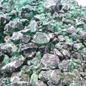 Light green glass rocks