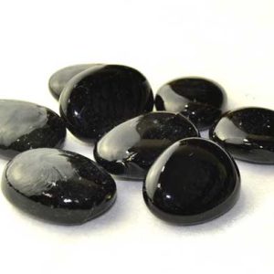 Black glass stones