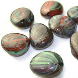 Greyish-green glass stones