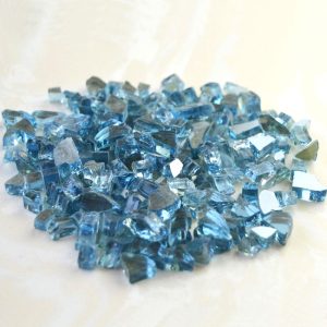 Fireplace glass grits - Sea blue(Reflective)