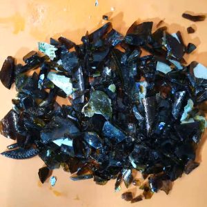 Recycled amber cullet